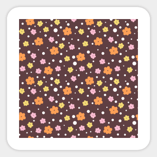 Scattered Flowers Vector Sticker